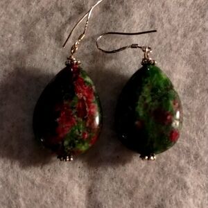 Ruby Zoisite Earrings
